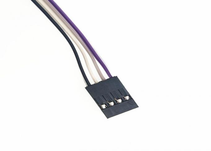 Schwarzer elektrischer Kabelstrang 4 Pin Du Pont 2,54 bis 4 Neigungs