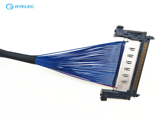 Des Mann0.5mm Kabel Neigungs-Verbindungsstück-LVDS, Hirose, das blaues LVDS-Anzeigen-Kabel unterbringt fournisseur