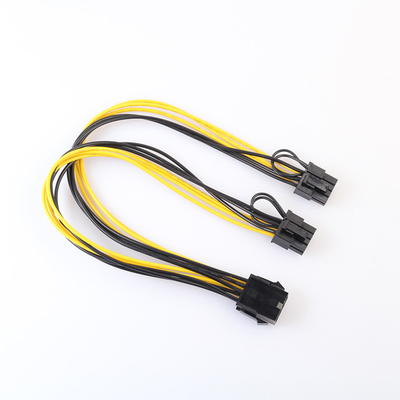 20cm 8p, zu verdoppeln des Ergänzungs-Kabels 8p Pcie gelbe schwarze Farbe fournisseur