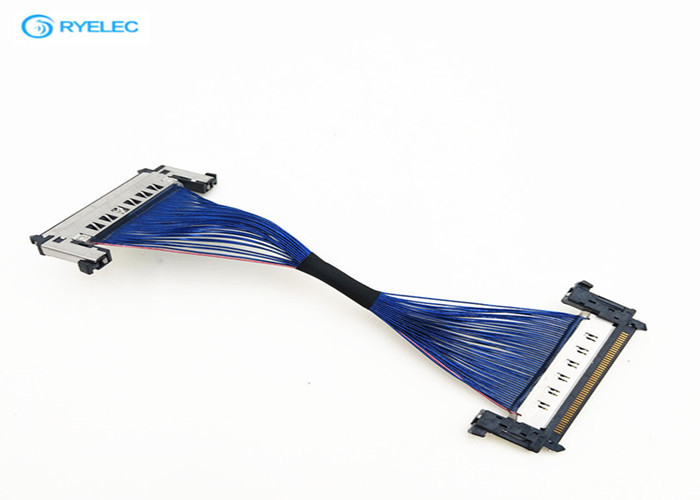 Des Mann0.5mm Kabel Neigungs-Verbindungsstück-LVDS, Hirose, das blaues LVDS-Anzeigen-Kabel unterbringt fournisseur