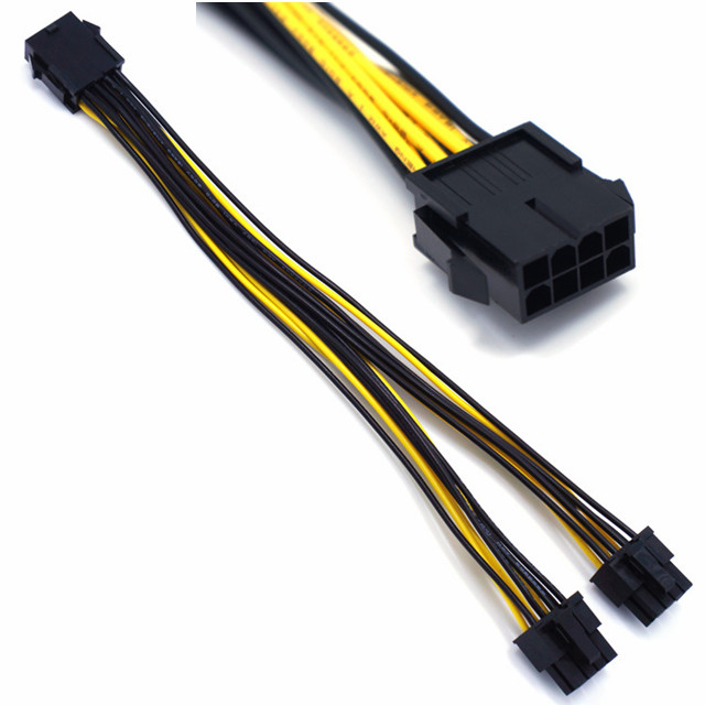 20cm 8p, zu verdoppeln des Ergänzungs-Kabels 8p Pcie gelbe schwarze Farbe fournisseur