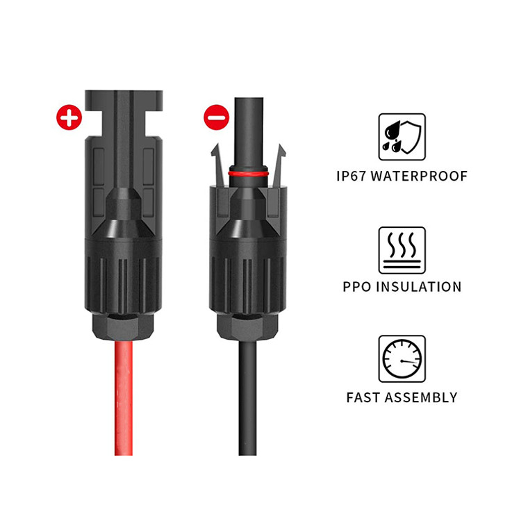 Doppelpv Draht einkernige 6mm des 10Mm Solarenergie-Erweiterungs-Kabel-Pv1 F