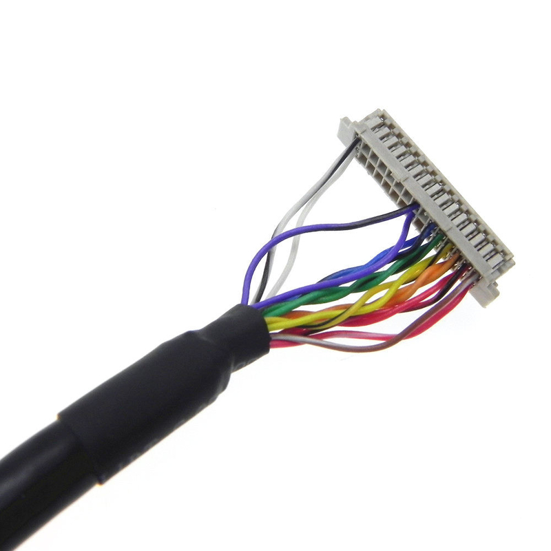 Kundenspezifische Anzeige LVDS  LCD Neigungs-Sockel DF20-20DS-1C 20 des Kabel-Df13 1.25mm Pin