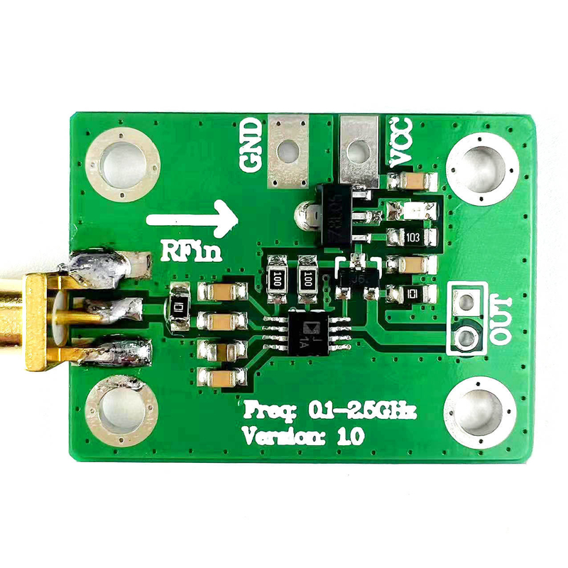 AD8313 Logarithmische Detektor -72dBm -2dBm 0,1-2,5GHz HF-Leistungsanalysator 7-15V-Leistung Mikrowellen-Radiodetektionsmodul
