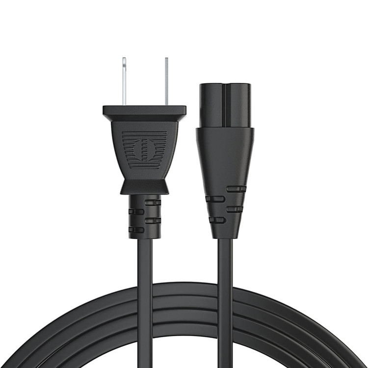 RY 12ft Stromkabel 2 Prong Ac Wandstecker 2 Schlitz Led Lcd