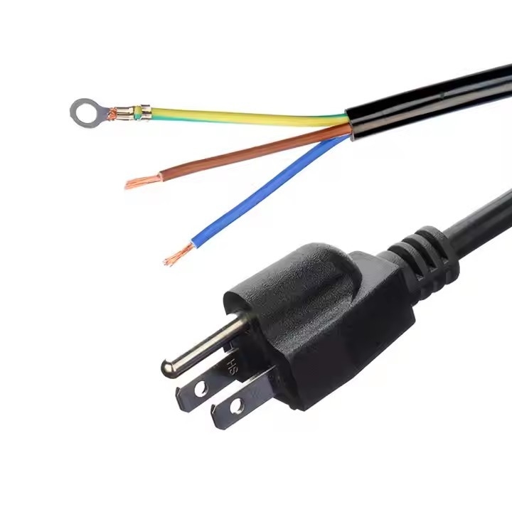 ETL-zertifizierte 3-Kupfer-Kern-SJTW 10/12/14 Awg 3-Ping-PVC-isolierter Draht Nema 5-15p bis zum nackten Ende Wechselstromkabel