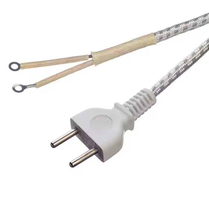 Warmverkauf 2 Pin 220v 16a Geflechteter Draht Stromkabel Kabel Led Lampe E27 Dc Kupfer Karachi Stromkabel für Eisen in Pakistan