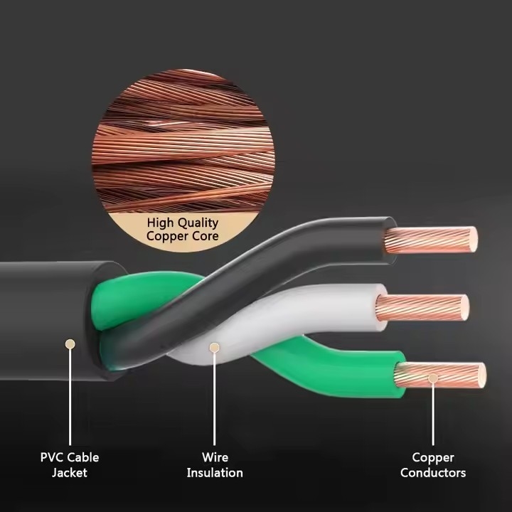 3 Pins Stromkabel Verlängerungskabel Ac Kabel mit Stecker
