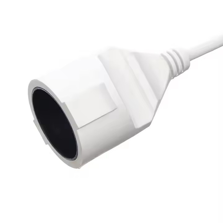 Fabrik-direkte VDE 10A Qualität Stromleitungen Verlängerungsleitungen Weiß 2 Pin Stecker & Steckdosen für Haushaltsgeräte Strom