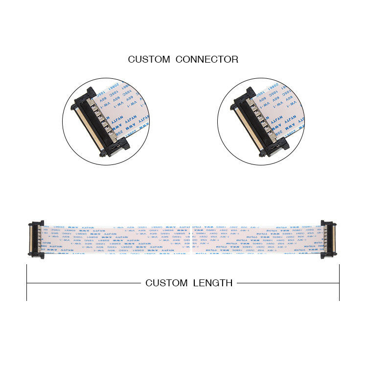 16-Pin-FFC-FPC-Kabel mit 0,5 mm Schrägstärke Typ A 20628 80C 60V VW 1 LVDS-Display-Anschluss