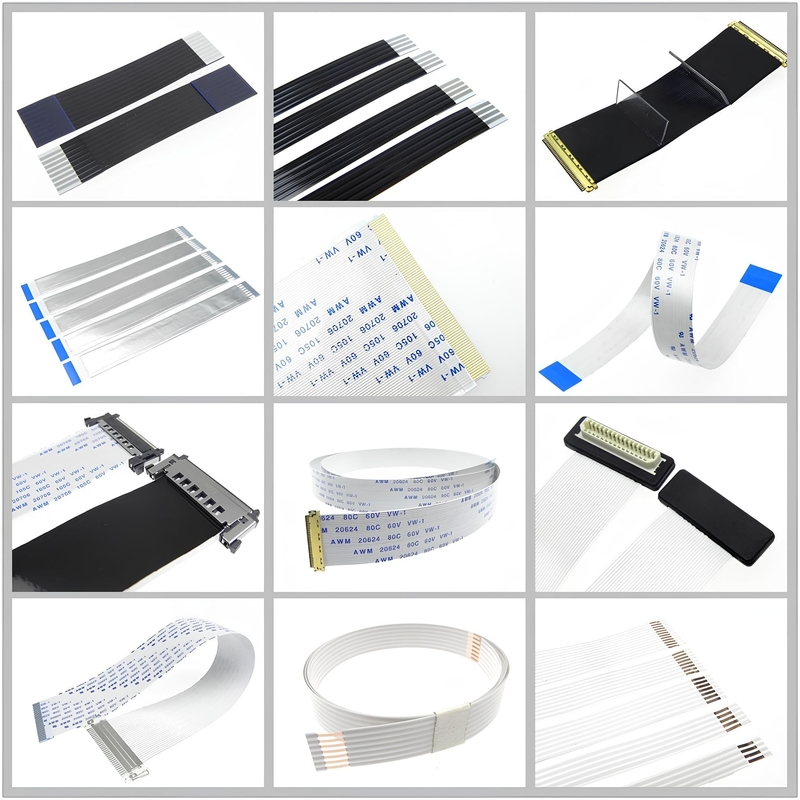 16-Pin-FFC-FPC-Kabel mit 0,5 mm Schrägstärke Typ A 20628 80C 60V VW 1 LVDS-Display-Anschluss