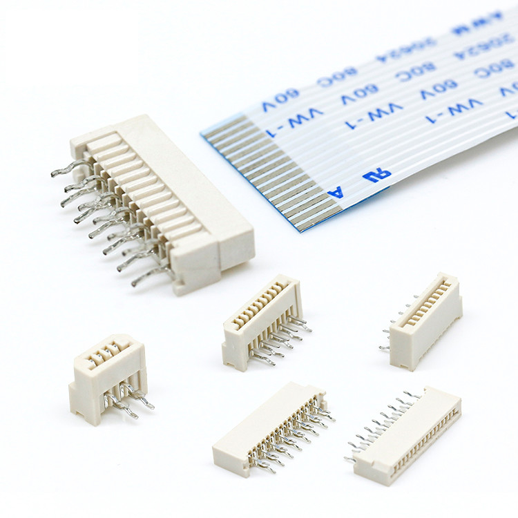 Custom 1.25mm Pitch Awm 20624 80c 60v Vw 1 FFC FPC Steckverbinder 16 24 45 80 Pin Drahtgurt Flexibles Flachkabel-PCB-Steckdose