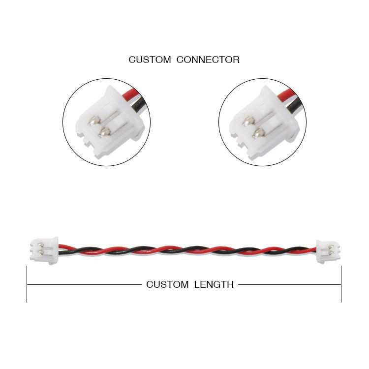 RY Marke JST Drahtgurt XHP-2 Verbindungskabel 22AWG UL1007 Schwarz Rot 2P Klebekabel