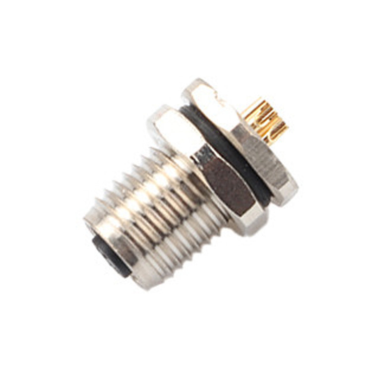 M5-Code-A 4Pin-Industrielle Kreislauf-Wasserdichte Anschlussplatte Flansche PCB Männliche und weibliche Steckdose IP67