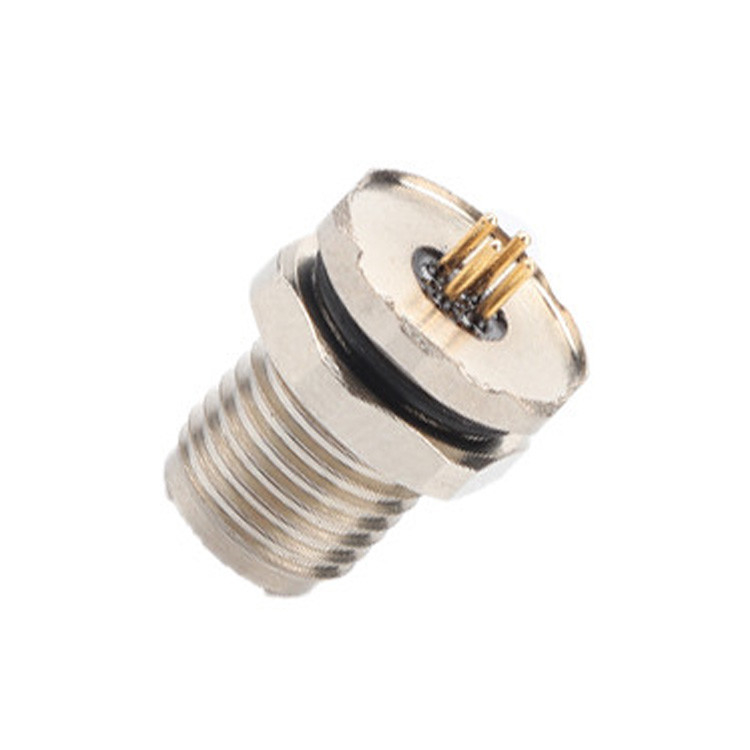 Fabrik angepasster Kreisverbindung M5 Code-A 4Pin Wasserdichte Serie weibliche Mates mit M5 Panel Flansche PCB männliche Steckdose