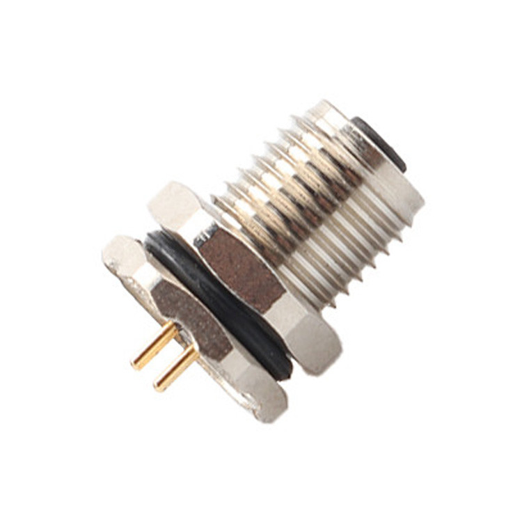 Fabrik angepasster Kreisverbindung M5 Code-A 4Pin Wasserdichte Serie weibliche Mates mit M5 Panel Flansche PCB männliche Steckdose