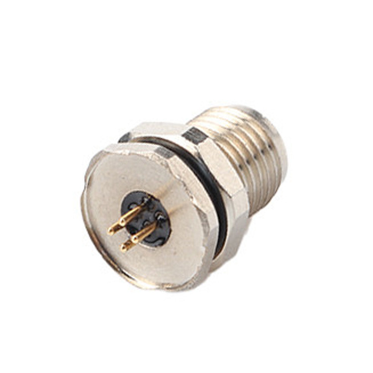 Fabrik angepasster Kreisverbindung M5 Code-A 4Pin Wasserdichte Serie weibliche Mates mit M5 Panel Flansche PCB männliche Steckdose