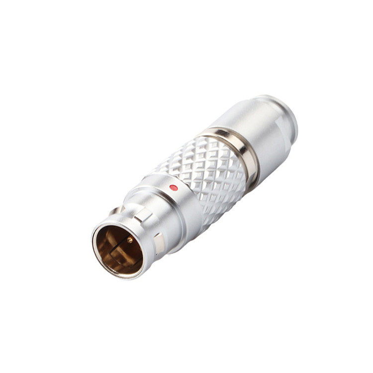 Push Pull Selbstverriegelungs-Industrielle Kreislaufanschlüsse LEB Serie FGG.1B 7Pin männlicher Flugzeugstecker