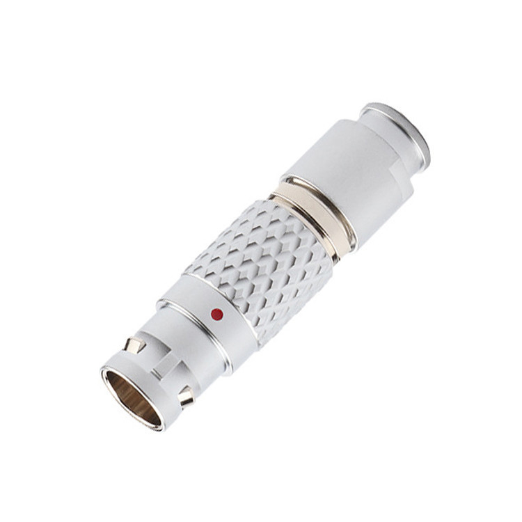 Push Pull Selbstverriegelungs-Industrielle Kreislaufanschlüsse LEB Serie FGG.1B 7Pin männlicher Flugzeugstecker