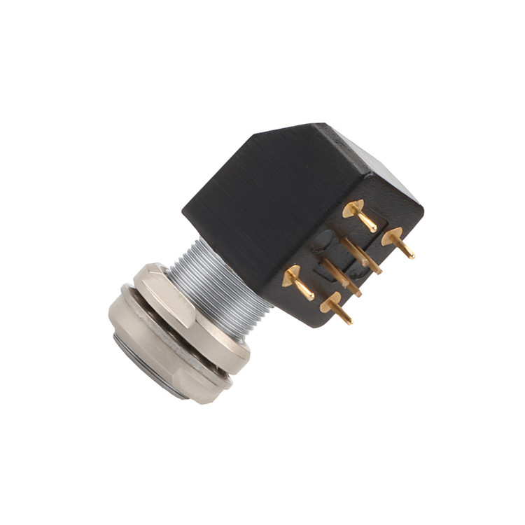 B-Serie Z12 4Pin Doppelmutter Festwinkel Steckdose 90° Winkel Doppelmutter Fest für Leiterplatten