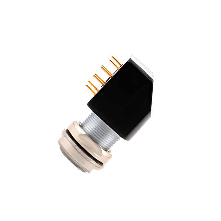 B-Serie Z12 4Pin Doppelmutter Festwinkel Steckdose 90° Winkel Doppelmutter Fest für Leiterplatten