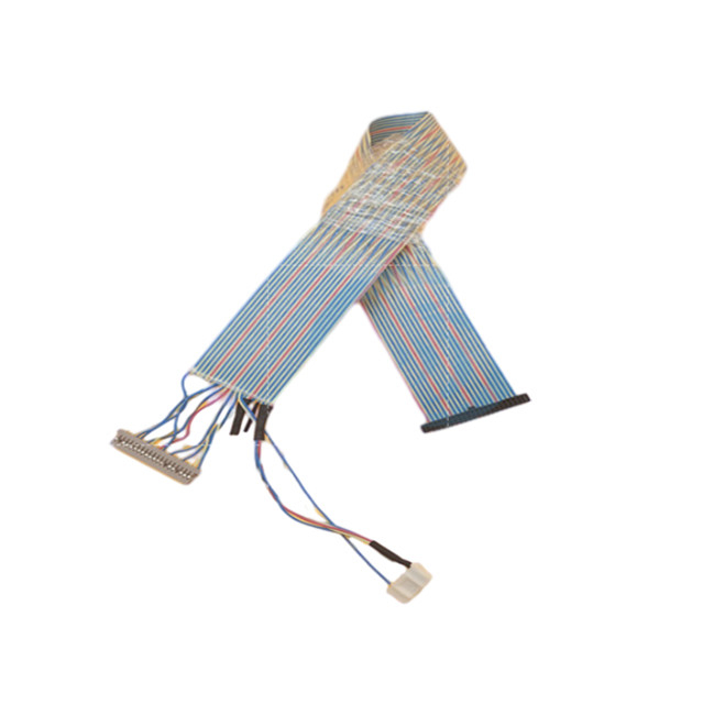 flaches MehrfarbenFlachkabel des twisted- pair30awg mit Verbindungsstück IDC/DF14