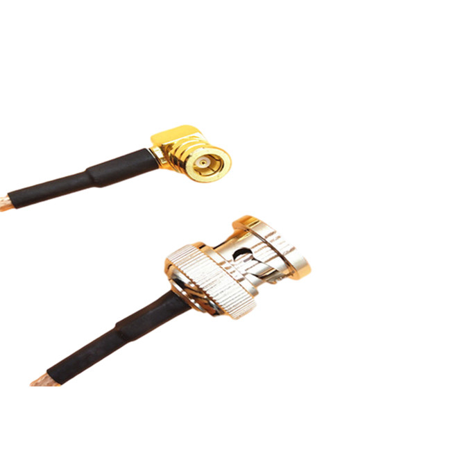 Gold überzog BNC-Mann zu SMB-rechtwinkligem weiblichem Mikrokoaxialrf-Kabel rg316