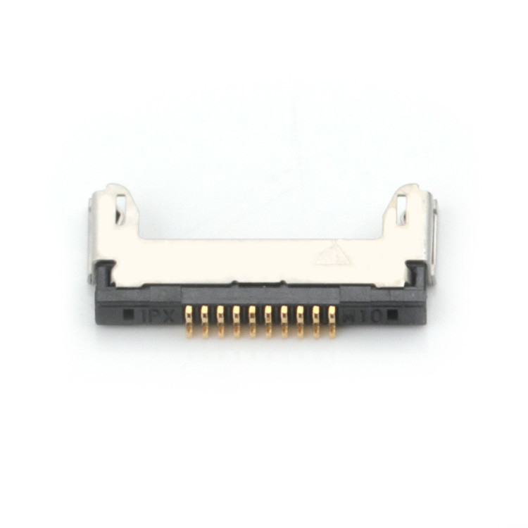Mikrokoaxialkabelanlage 20345-010T32R mit 0,4 mm Abstand und horizontaler Kopplung mit 10-Pin-LVDS-Mikrokoaxialanschluss