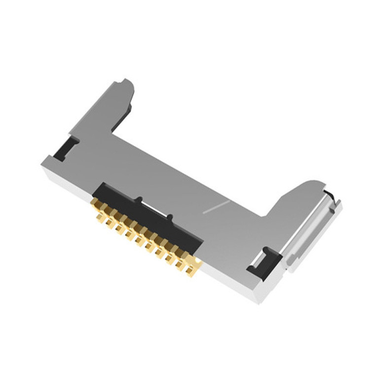 Mikrokoaxialkabelanlage 20345-010T32R mit 0,4 mm Abstand und horizontaler Kopplung mit 10-Pin-LVDS-Mikrokoaxialanschluss