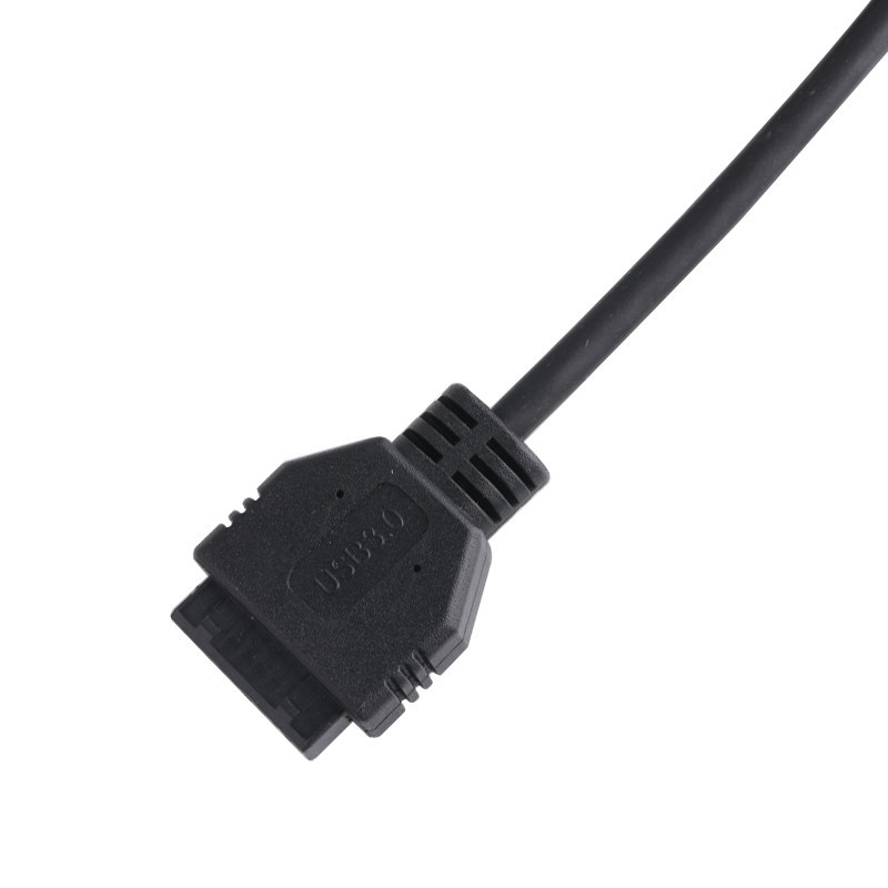 20P Weibliche USB 3.0 Typ-C zu IDC Adapter Kabel Interner Widerstand Schwarzer PVC Draht OEM ODM