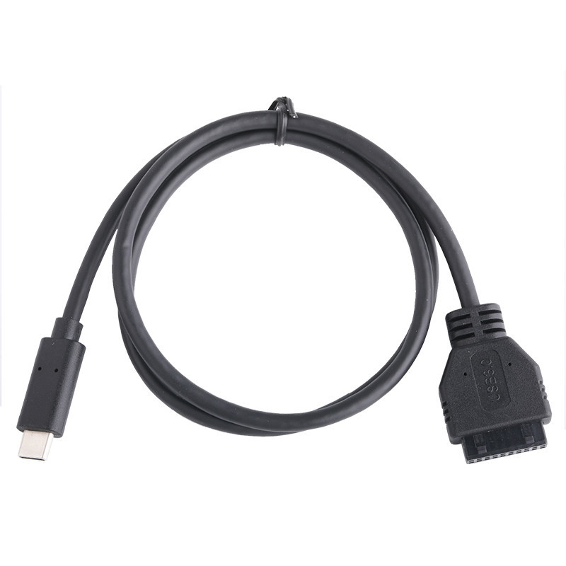 20P Weibliche USB 3.0 Typ-C zu IDC Adapter Kabel Interner Widerstand Schwarzer PVC Draht OEM ODM