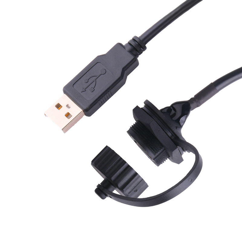 USB 2,0 eine Buchse mit Schild und Kappe zu USB 2,0 ein usb-Kabel maßgeschneidert