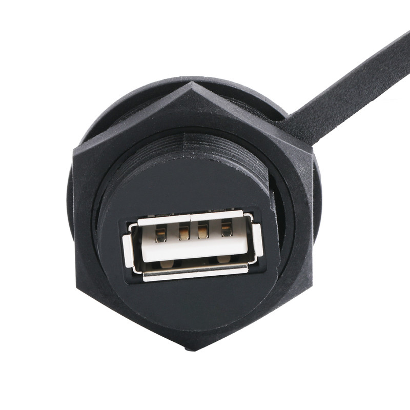USB 2,0 eine Buchse mit Schild und Kappe zu USB 2,0 ein usb-Kabel maßgeschneidert