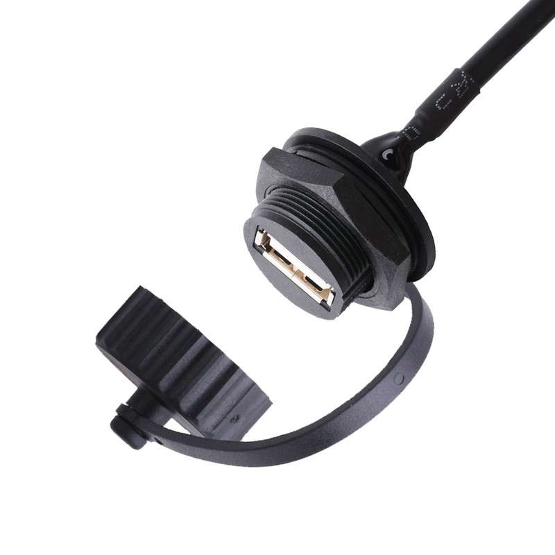 USB 2,0 eine Buchse mit Schild und Kappe zu USB 2,0 ein usb-Kabel maßgeschneidert