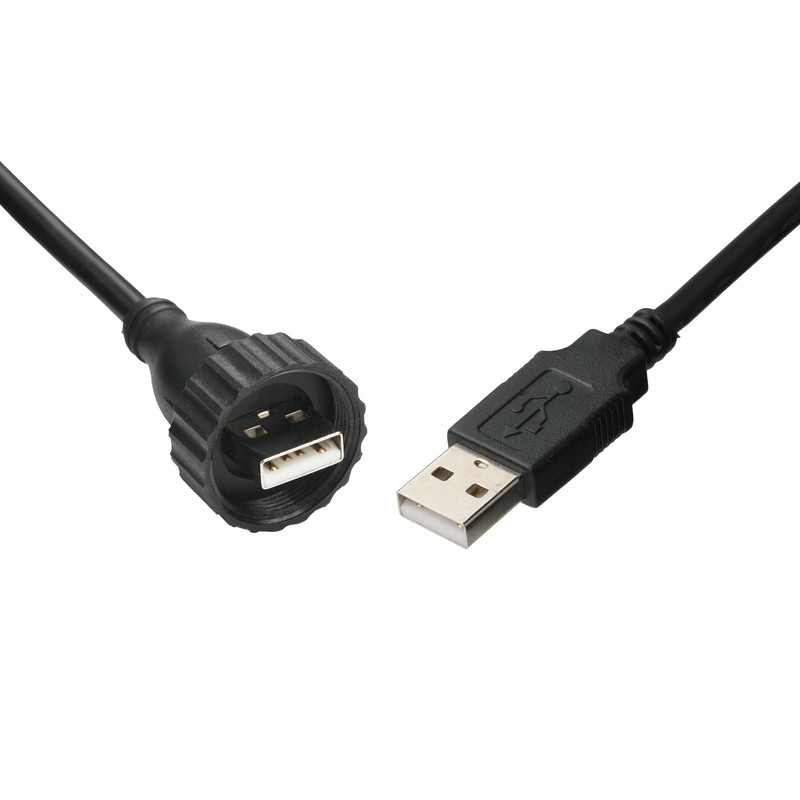 USB2.0 Typ A Männlich Wasserdichte Schnittstelle zu USB2.0 Kabel Industrie-Festdatenanschlusskabel für Fahrzeuge