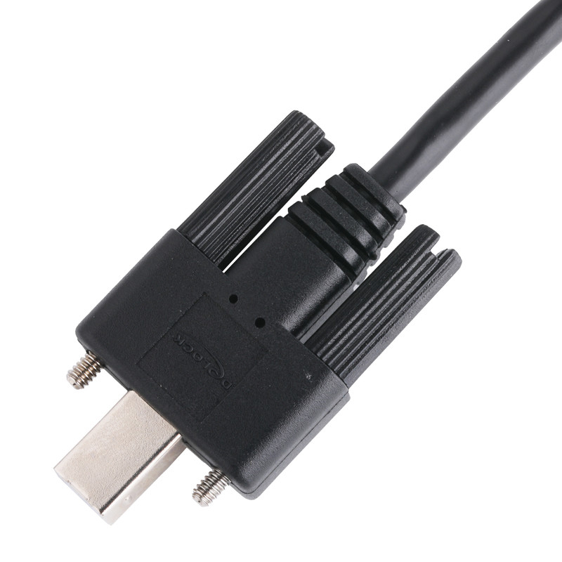 Zöpfe Schwarz UL Druckeranschluss Kabel USB 2.0 Typ A bis Typ B Sperrung