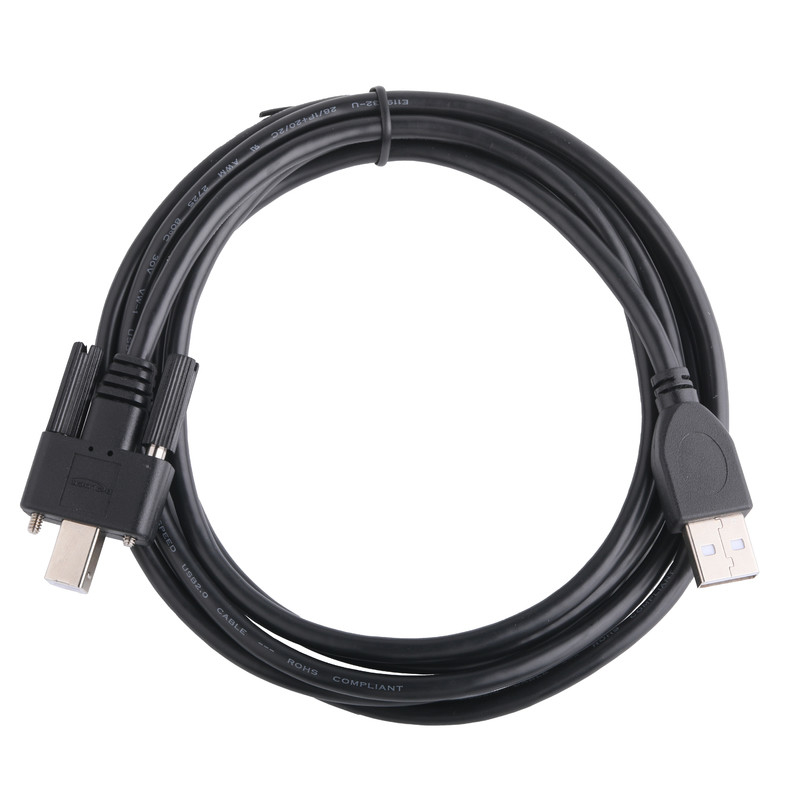 Zöpfe Schwarz UL Druckeranschluss Kabel USB 2.0 Typ A bis Typ B Sperrung