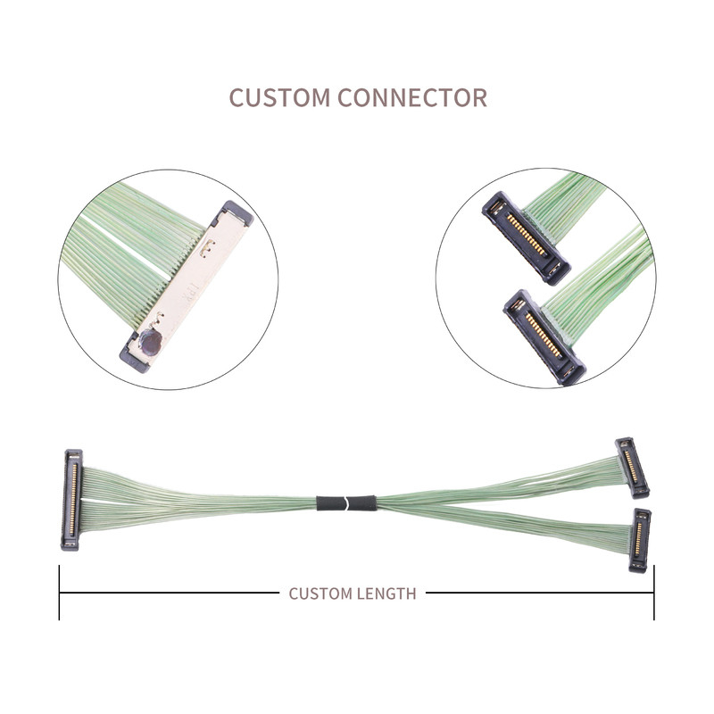 I-Pex Kabel ss 35P Mikrokoaxialkabel 20380-035t-06 Lvds-Anschluss 0,4 mm Schrägungswinkel