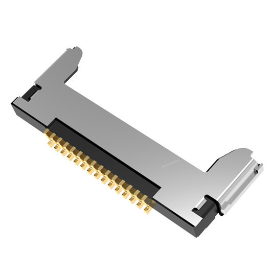 Mikrokoaxialkabelanlage 20345-015T-32R mit 15 Pins, mit 0,4 mm Abstand und horizontalem Paarungstyp Mikrokoax