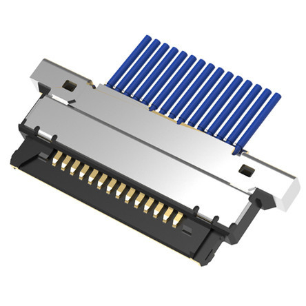 Mikrokoaxialkabelanlage 20345-015T-32R mit 15 Pins, mit 0,4 mm Abstand und horizontalem Paarungstyp Mikrokoax