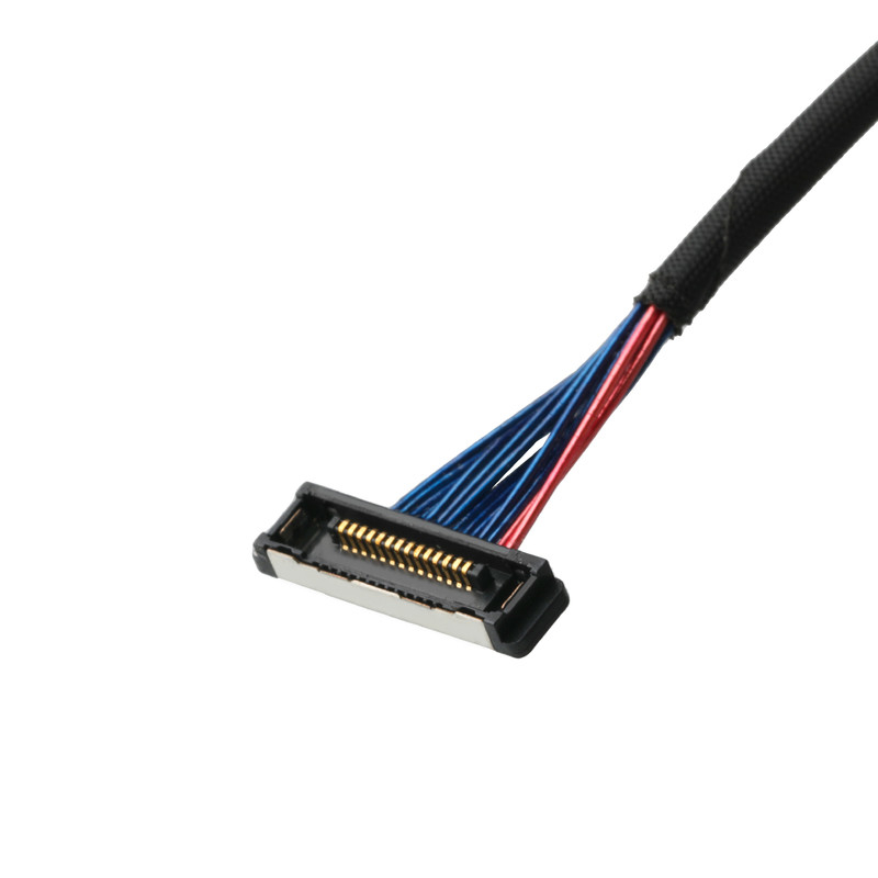 CABLINE SS Mikrokoaxialkabel 20380 Stecker I-PEX 20380-R14T-06 0,4 mm Steckfläche 14P Stecker