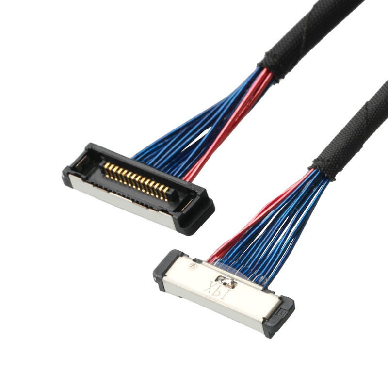 CABLINE SS Mikrokoaxialkabel 20380 Stecker I-PEX 20380-R14T-06 0,4 mm Steckfläche 14P Stecker