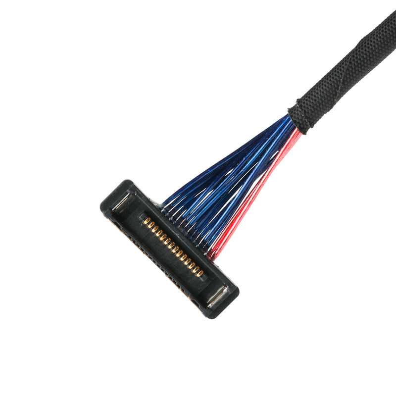 CABLINE SS Mikrokoaxialkabel 20380 Stecker I-PEX 20380-R14T-06 0,4 mm Steckfläche 14P Stecker