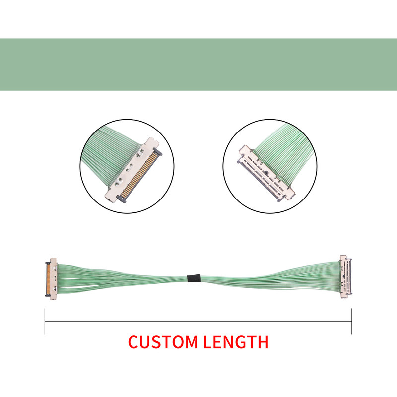 Neigungs-Mikrokoaxialkabel USL20-30SS-010-C 30 KEL 0.4mm Pin 40 Pin Slim Plug Design
