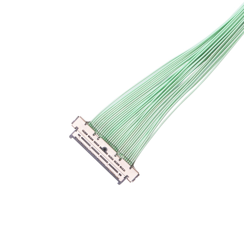 Neigungs-Mikrokoaxialkabel USL20-30SS-010-C 30 KEL 0.4mm Pin 40 Pin Slim Plug Design