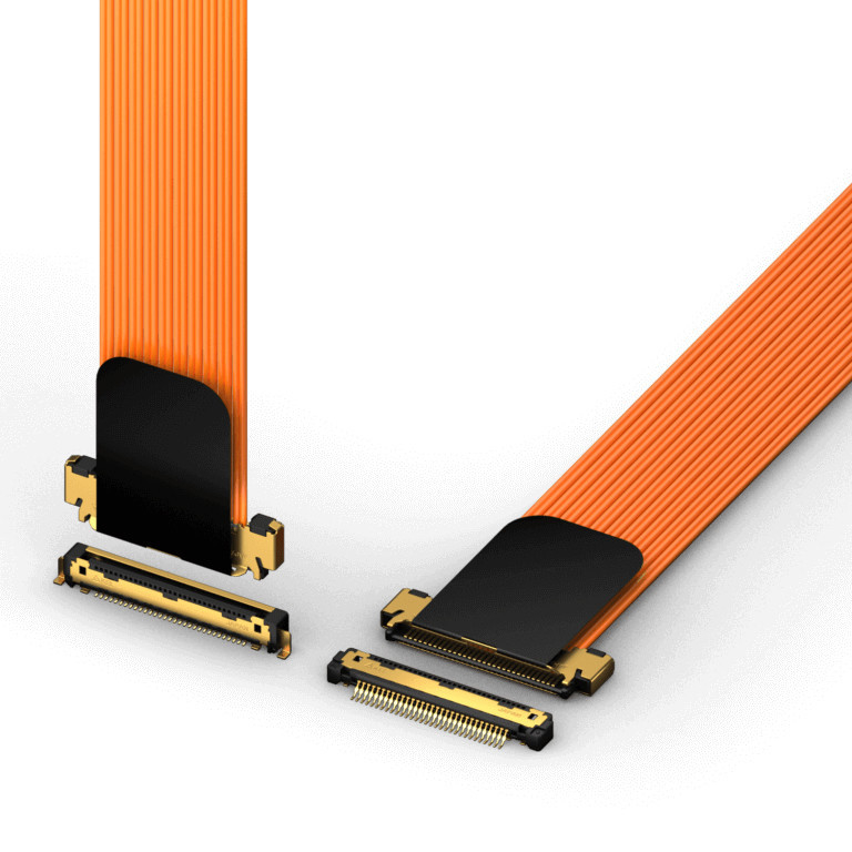 KEL Mikro-Koaxialkabel TSL-Serie Hochleistungs-Koaxialkabel Übertragungsgeschwindigkeit 32 Gbps Schrägstärke 0,55 mm