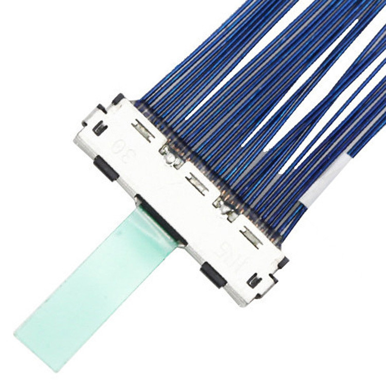 30-Pin-LVDS-Mikro-Koaxialkabel mit 0,5 mm Abstand, -Anschluss, als DF80D-30P-0,5SD bezeichnet