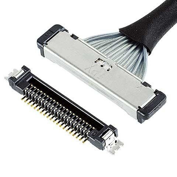 Einfühler-Steckkabel-SS 20380-R20T-06 Mikrokoaxialkabelanschluss Lvds 20-Pin-Anschlusskabel