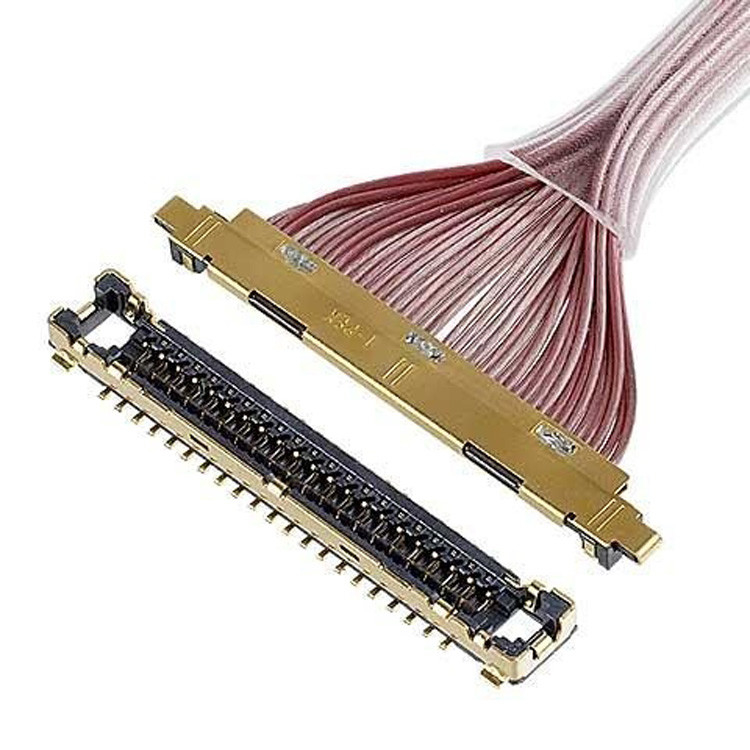 Gerade Winkel vertikale Paarung Typ Mikrokoaxial-Anschluss Kabel-UX II 20531 20532 20533 040T 040E 2799-040 Pitch