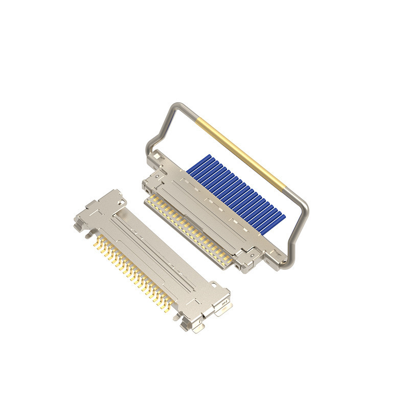 CABLINE®-VS II Mikrokoaxialkabel 20846-040T-01 Voll-schirmte mit mechanischem Verschluss lvds 40 Stiftverbindungsstückkabel ab
